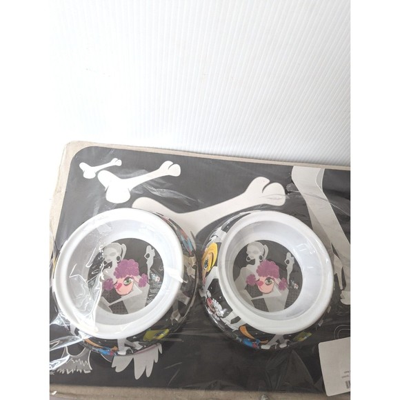 PetEgo Dog Cat Bowl Dish Placement Set Italian Style Whimsical Cartoon Heels NEW - Picture 5 of 8